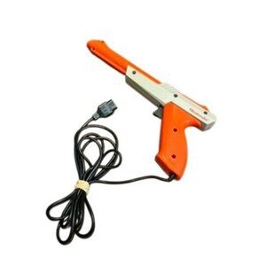1985 Nintendo Nes-005 Zapper Light Gun Controller Orange Retro Gaming Accessory